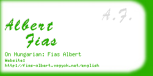 albert fias business card
